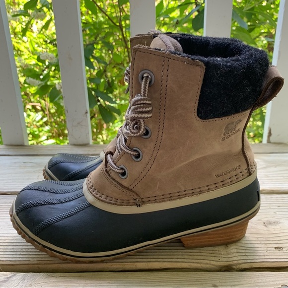 Sorel Women's Slimpack Lace II Duck Boots size 8 Waterproof Leather NL3058-245 - Picture 10 of 13